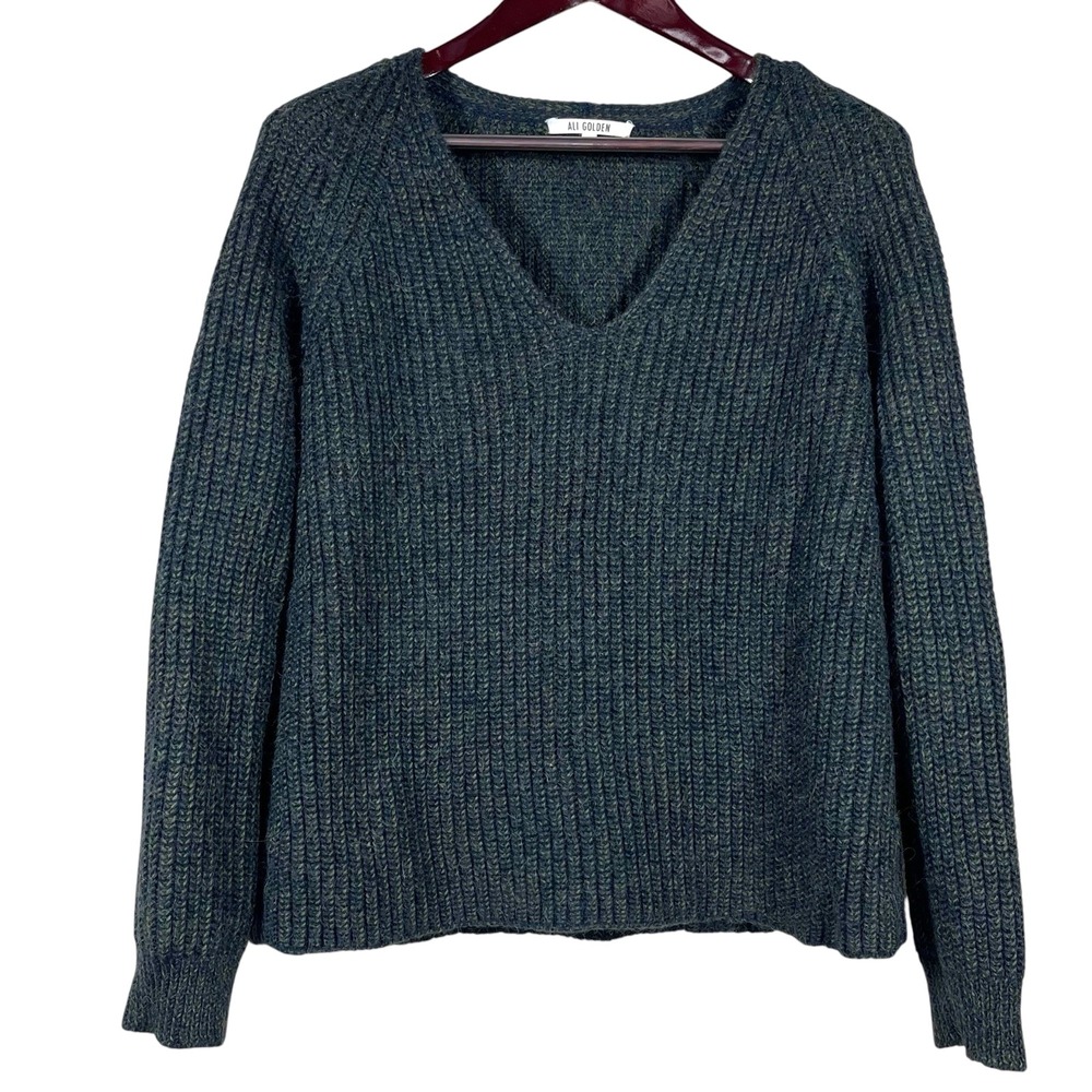 Ali Golden Alpaca Blend Sweater One Size Marled Chunky Knit Ethical Women Owned